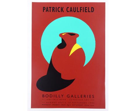 Patrick Caulfield, colour screen print exhibition poster for Bodilly Galleries 1994, printer's proof, sheet size 33" x 23", u