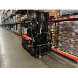 Toyota 3-Wheel Electric Forklift Truck, Model: 7FBEU20, 2,780 LB Max Capacity, Side | Rig Fee $50