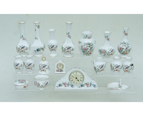 A large quantity of Aynsley bone china to include vases and trinket boxes.