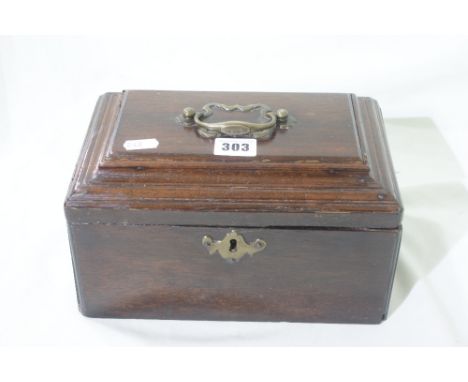 A Georgian Tea Caddy With Interior Dividers