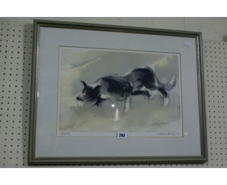 A Limited Edition Coloured Print Of A Sheepdog After An Original By William Selwyn, Signed And Numbered In Pencil