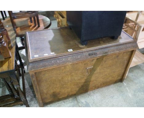 An Early 20th Century Polished Ottoman Together With A Contemporary Stool