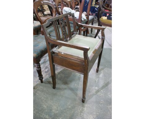 An Edwardian Mahogany And Cross Banded Piano Stool