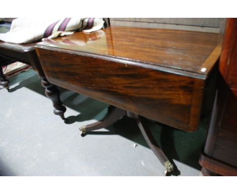 A 19th Century Mahogany And Cross-Banded Pedestal Sofa Table