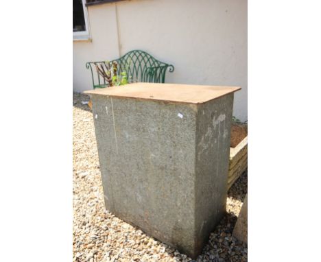 Free standing metal garden trunk/unit 75cm in height