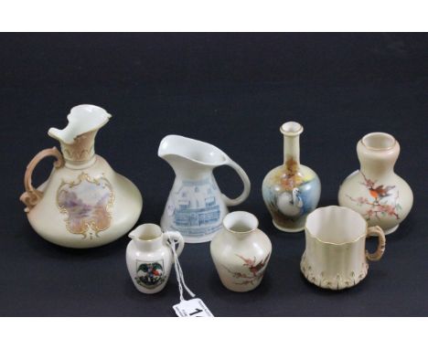 Seven small items of Locke & Co Worcester ceramics to include jugs & small vases