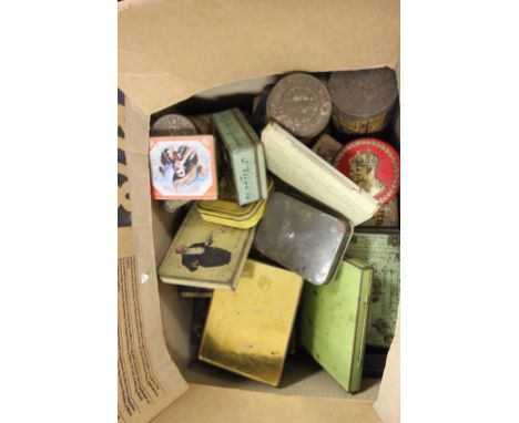 Quantity of vintage tins, mainly smoking related