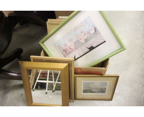 A Simon Drew signed print, "The Archers", along with various other prints 
