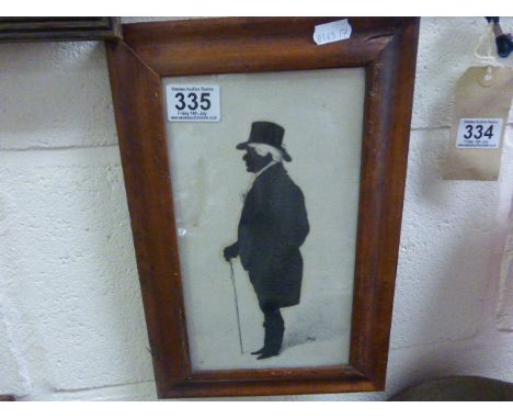 Georgian silhouette portrait of a gentleman in bird eye maple framed