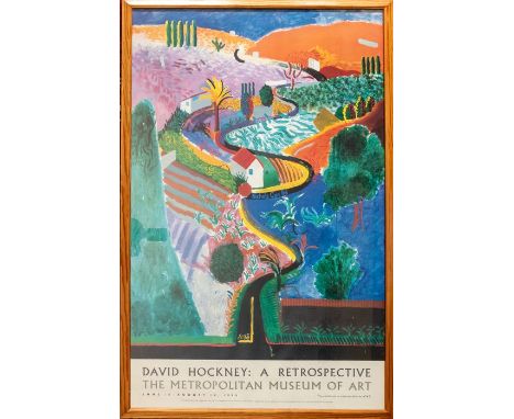 Exhibition Posters. David Hockney: A Retrospective, The Metropolitan Museum of Art, 18 June to 14 August 1988, 98cm by 60cm; 