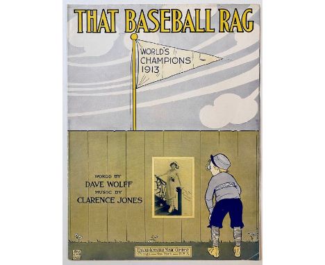 Sporting Art. A collection of Victorian lithographic sheet music covers, including baseball, horse racing, yachting, rowing, 