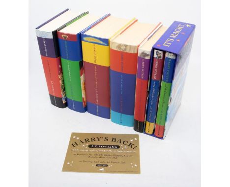 Rowling, J. K. Harry Potter Collection. SIGNED. Comprising: Harry Potter and the Philosopher's Stone, first edition, fourth i