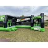 Xtreme Ninja Green Obstacle Course Inflatable Depot Grade B no blowers