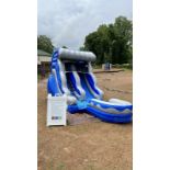 Blue Ocean Wave Wet Slide with Pool - 12' Hullaballoo Inflatable Grade B no blower
