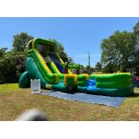 Palm Tree Screamer 18' Water Slide with Pool Moonwalk Grade B no blower
