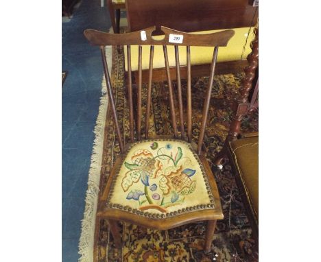 A 19th Century Child's Chair with Tapestry Upholstered Seat.