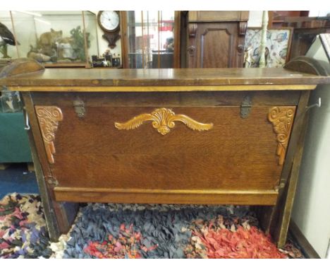 An Edwardian Fold Out 'Cabinetta' Campaign Bed. 