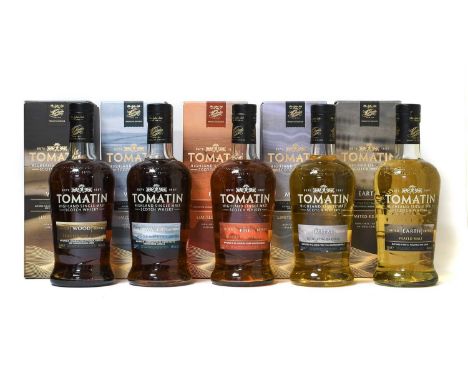 Tomatin Highland Single Malt Scotch Whisky, Five Virtues Series, limited edition run of maturations: Fire (heavily charred oa