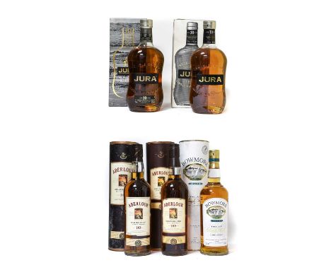 Bowmore Legend Islay Single Malt Scotch Whisky, 40% vol 70cl (one bottle), Aberlour 10 Year Old Highland Single Malt Scotch W