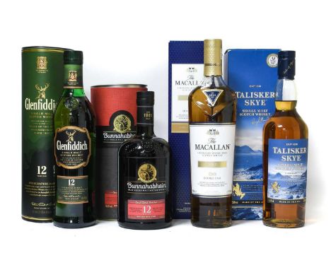 Macallan Gold Highland Single Malt Scotch Whisky, 40% vol 700ml (one bottle), Bunnahabhain 12 Year Old Islay Single Malt Scot
