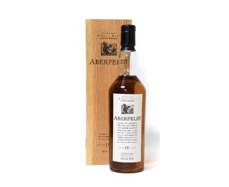 Flora &amp; Fauna: Aberfeldy 15 Year Old Highland Single Malt Scotch Whisky, Flora &amp; Fauna bottling, 43% vol 70cl, in ori