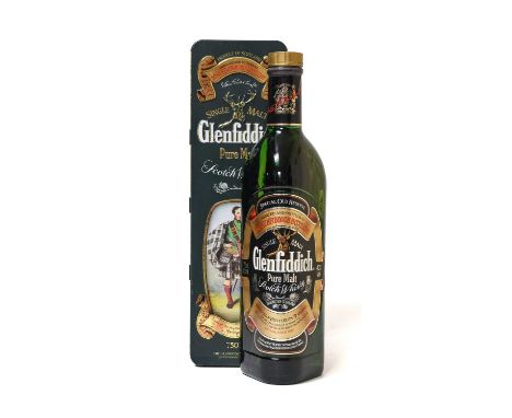 Glenfiddich Single Pure Malt Scotch Whisky, in Clan Macpherson collectors tin, 750ml, 40% volume (one bottle)