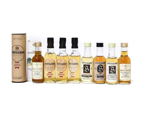 Whisky Miniatures: Macallan 10 Year Old Single Highland Malt Scotch Whisky, 40% vol 5cl (one bottle), Macallan 10 Year Old Si
