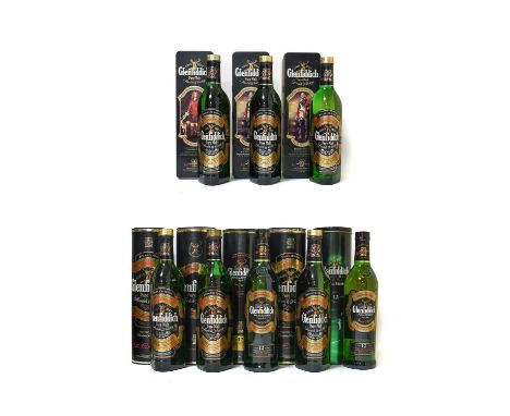 Glenfiddich Pure Malt Scotch Whisky, 40% vol (one 75cl bottle and three 70cl bottles), Glenfiddich Pure Malt Scotch Whisky, 4