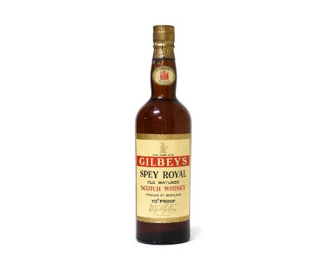 Gilbey's Spey Royal Old Matured Scotch Whisky, 1930s bottling, by appointment to H.M. The King, 70º proof (one bottle)