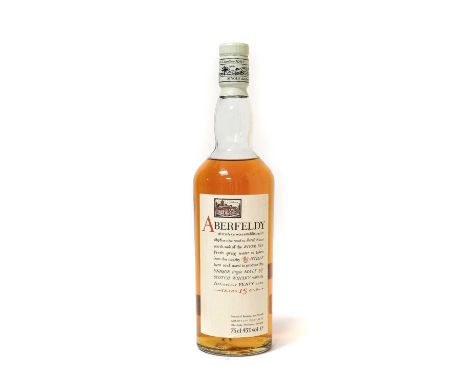 Aberfeldy 15 Year Old Single Distillery Malt Scotch Whisky, 1980s bottling, 43% vol 75cl (one bottle)