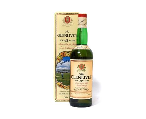 The Glenlivet 12 Year Old Pure Single Malt Scotch Whisky, 1980s bottling, 40% vol 75cl, in original Classic Golf Courses of S