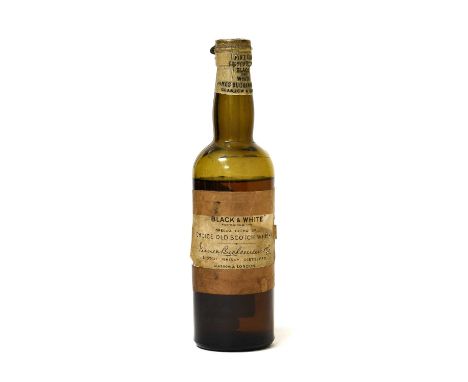 Black &amp; White Choice Old Scotch Whsiky, blend, 1950s spring cap bottling (one half bottle)
