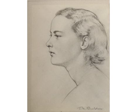 T M RONALDSON (1881-1942)
Portrait of a lady
pencil. signed 19.5cm x 7.5cm

