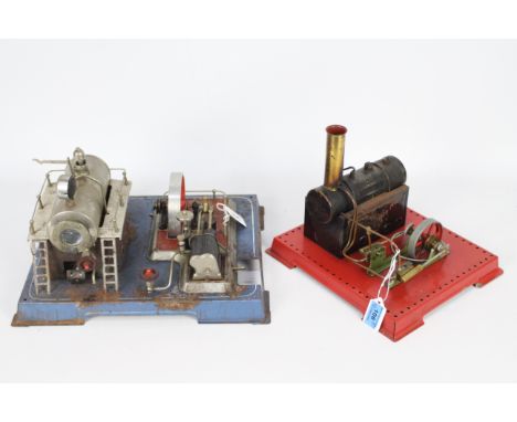 Wilesco, Mamod - Two static steam models. Lot includes a Wilesco D10 stationary engine; together with a Mamod SE1 stationary 