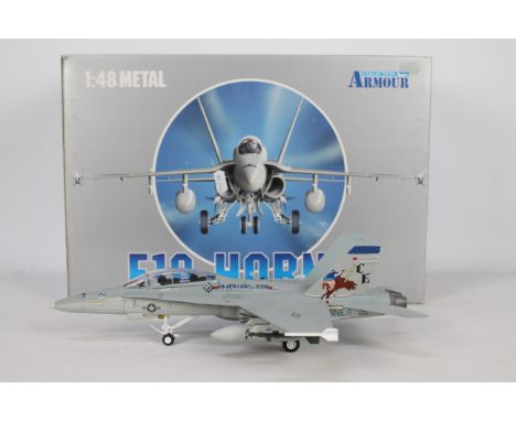 Armour Collection (Franklin Mint) - A boxed diecast 1:48 scale Armour Collection (Franklin Mint) #98071 F-18 Hornet US Marine