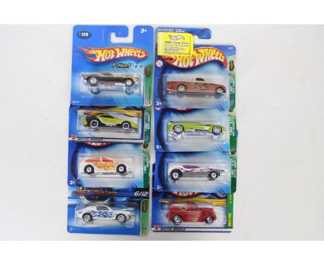 Hot Wheels - Treasure Hunt - 8 x unopened models from the Treasure Hunt series, Audacious # B3580, 67 Mustang # J3286, Super 