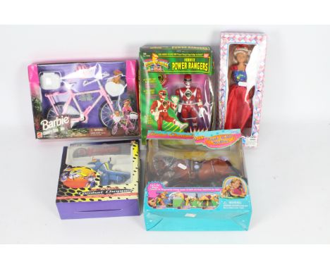 Ban Dai - Mattel - Power Rangers - Barbie - 5 x boxed items, Barbie Country Ride Bike set # 67560, Karate Power Rangers Jason