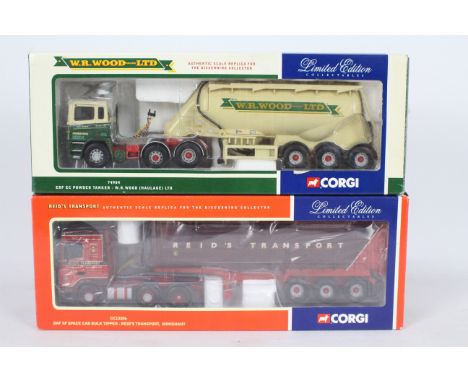 Corgi - Two boxed Limited Edition 1:50 scale diecast model trucks from Corgi. Lot consists of CC13206 DAF XF Space Cab Bulk T