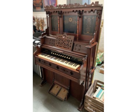 A Needham of New York harmonium, 62 keys, 102cmW 