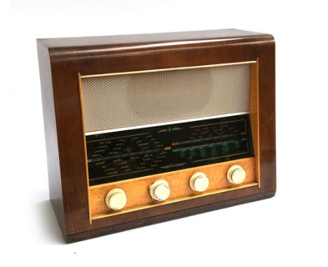 A Vintage Bush radio, type AC 34, in original cardboard box 