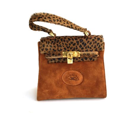 A Comptoir Sud Pacifique suede handbag, 20cmH 