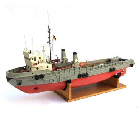 A model boat  1/4 inch scale RC Offshore work boat, designed for working on offshore drilling platforms, approx. 113cmL 