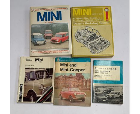 Automotive interest: a Mini 1959 owner's handbook by Kenneth Ball; a Pearson's Mini and Mini-Cooper servicing manual; a Briti