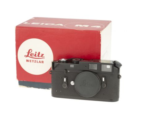 A Leica M4 Rangefinder Body, 1968, black enamel, serial no. 1207349, body, VG, shutter working, in maker's box