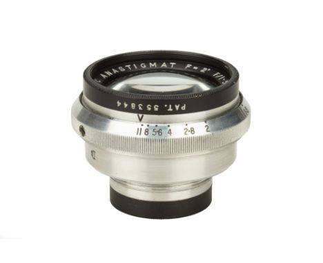 A Dallmeyer Septac f/1.5 2" Lens, chrome, serial no. 463511, body, VG, elements, VG, some light internal marks to the front t