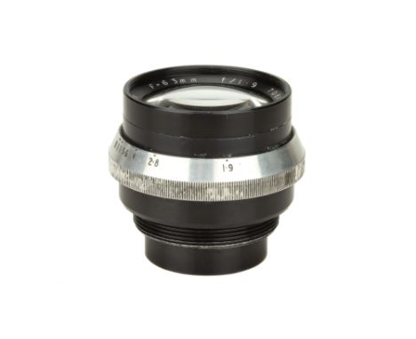 A Dallmeyer Super Six f/1.9 63mm Lens, black/chrome, serial no. 708127, body, G-VG, elements, VG-E