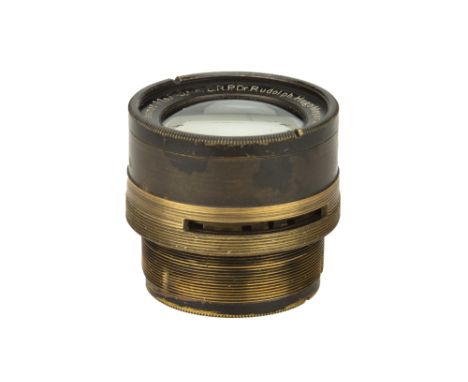 A Hugo Meyer Kino-Plamsat f/1.5 35mm Lens, black, serial no. 292627, body, F-G, lacking aperture adjustment arm, elements, F-