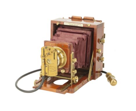 A J. Lancaster &amp; Sons 'The 1889 Instantograph Patent' Mahogany &amp; Brass Quarter Plate Camera, 1889, with J. Lancaster 