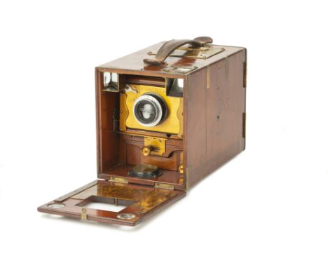 An A &amp; N Auxiliary Luxus Detective Camera, 1890-, brass-bound mahogany, serial no. 30998, with Taylor Taylor Hobson Cooke