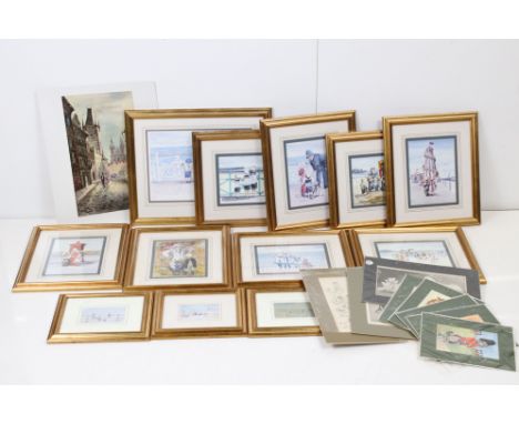 Faye Whittaker Signed Limited Edition Print ' Seaside Days' no.1/950 together with eleven further Faye Whittaker Victorian st